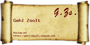 Gehl Zsolt névjegykártya